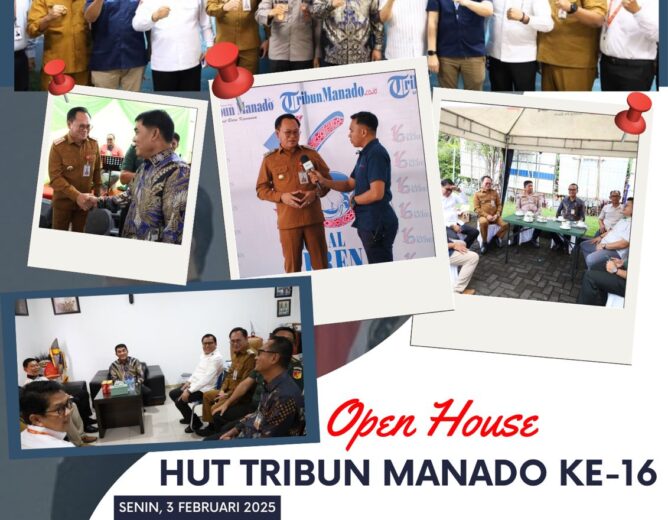 Penjabat Bupati Minahasa Dr. Noudy R.P. Tendean, S.IP, M.Si Menghadiri Open House HUT Tribun Manado Ke-16 Tahun