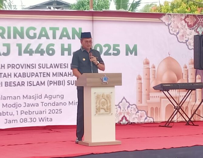 Bupati Noudy Tendean Hadiri Peringatan Isra Miraj 1446 H di Masjid Agung Al-Falah Tondano